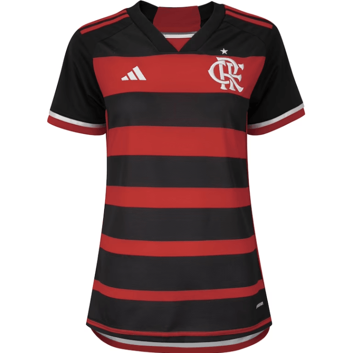 Camiseta Flamengo 24/25 Femenina - Rojo/Negro