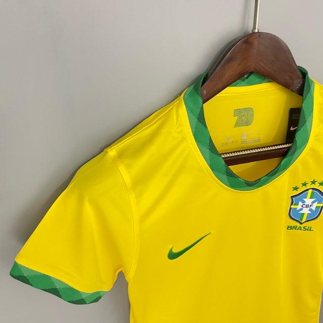 Camisa Femenina Seleccion Brasil I 21/22 Nike - Amarillo