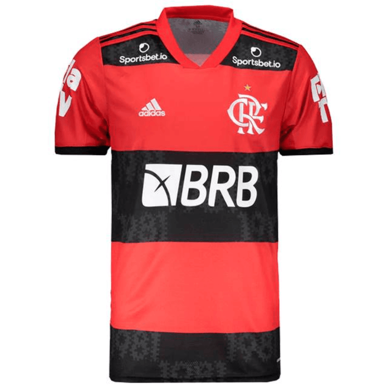 Camisa Flamengo I [Con Patrocinio] 21/22 Adidas - Rubro Negro