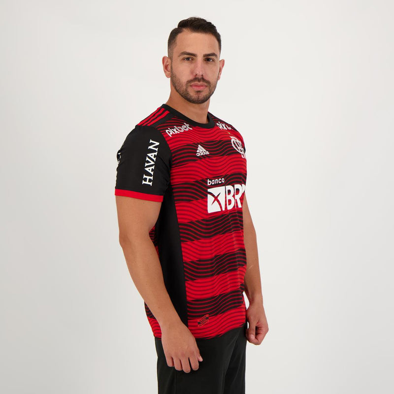 Camisa Flamengo I [Con Patrocinio] 22/23 Adidas - Rubro Negro