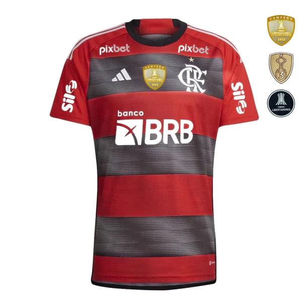 Camisa Flamengo I [Con Patrocinio] 23/24 Adidas - Rubro Negro