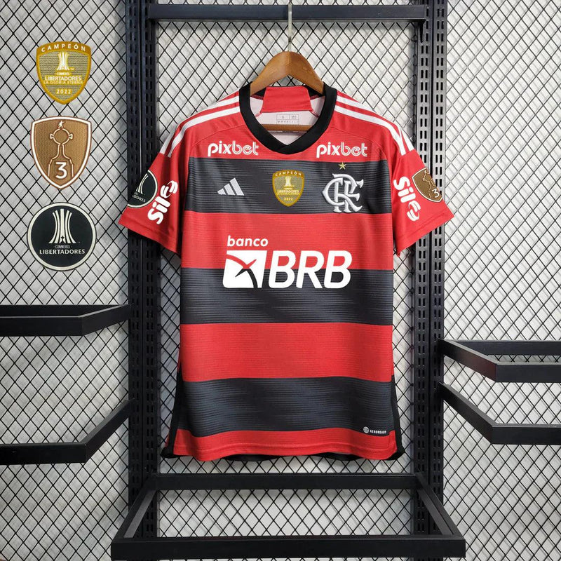 Camisa Flamengo I [Con Patrocinio] 23/24 Adidas - Rubro Negro