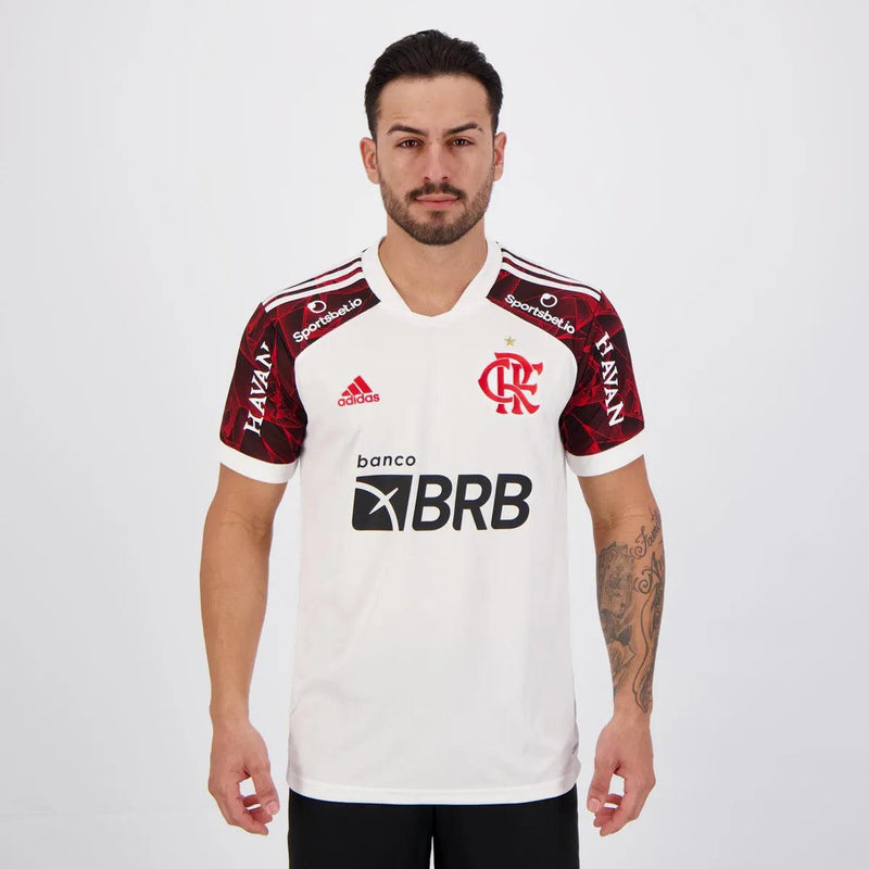 Camisa Flamengo II [Con Patrocinio] 21/22 Adidas - Blanco