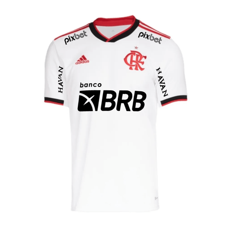 Camisa Flamengo II [Con Patrocinio] 22/23 Adidas - Blanco