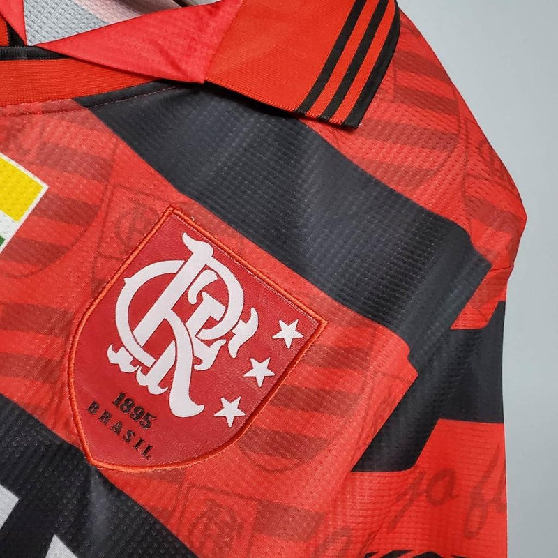 Camiseta Flamengo Retro 1995 - Rojo/Negro