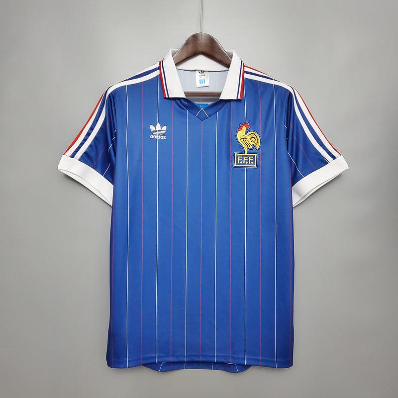 Camiseta Selección Francia Retro 1982 - Azul