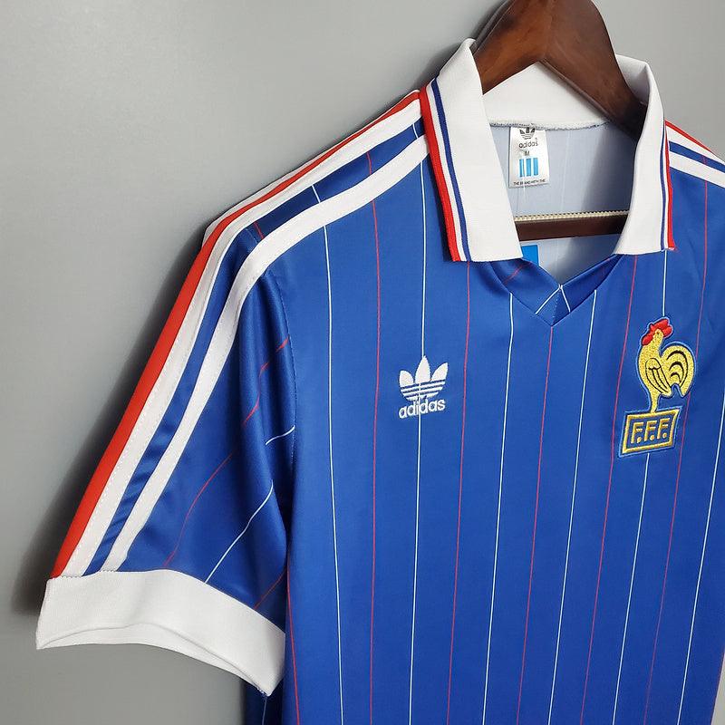 Camiseta Selección Francia Retro 1982 - Azul