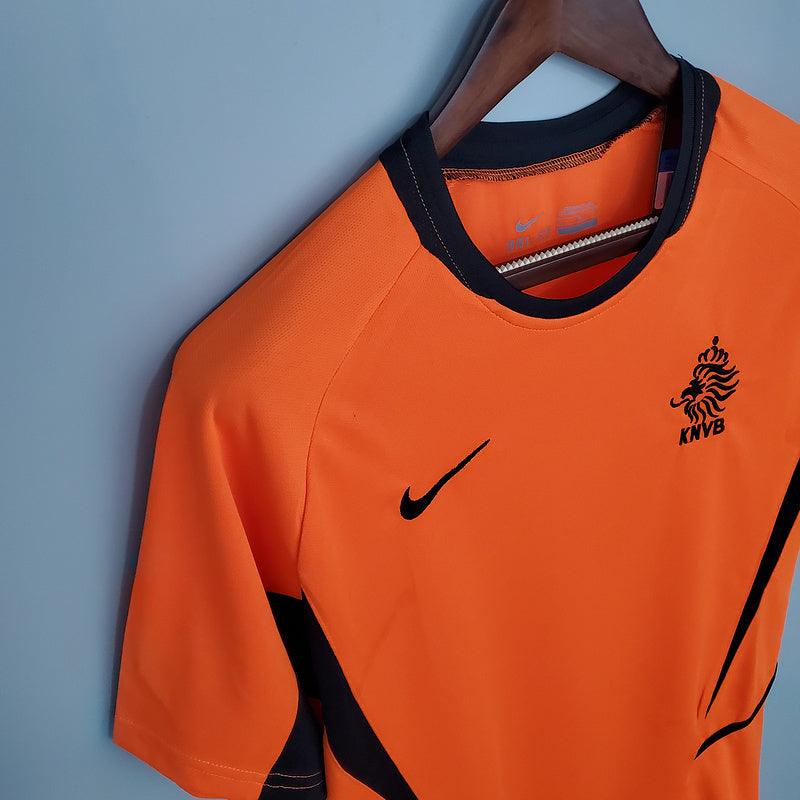 Camiseta Selección Holanda Retro 2002 - Naranja