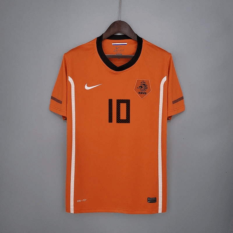 Camiseta Selección Holanda Retro 2010 - Naranja