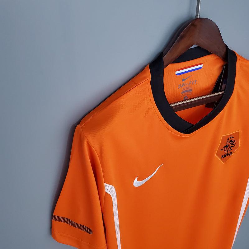 Camiseta Selección Holanda Retro 2010 - Naranja