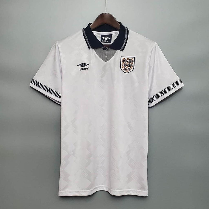 Camiseta Selección Inglaterra  Retro 1990 - Blanco