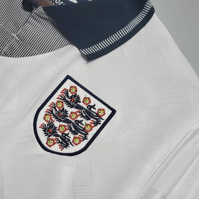 Camiseta Selección Inglaterra  Retro 1990 - Blanco