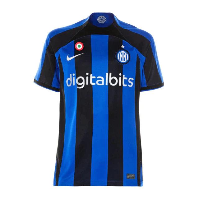 Camisa Inter de Milão Home 22/23 s/n° Hincha Masculina - Azul e Negro