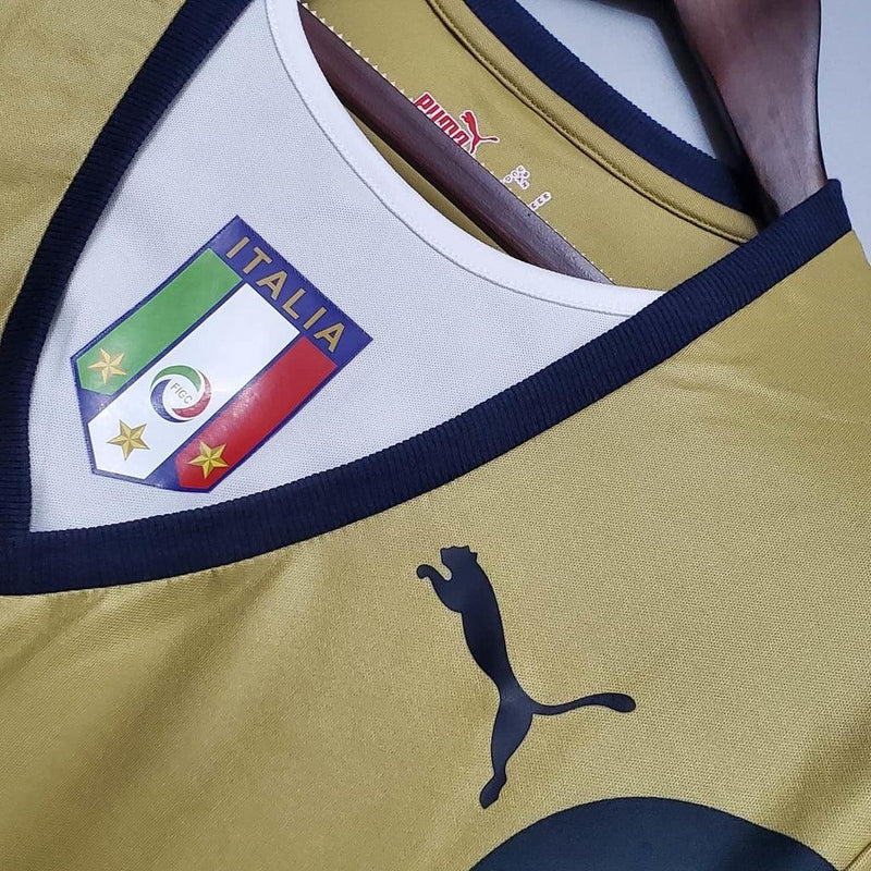 Camiseta Selección Italia Retro 2006 - Dourada