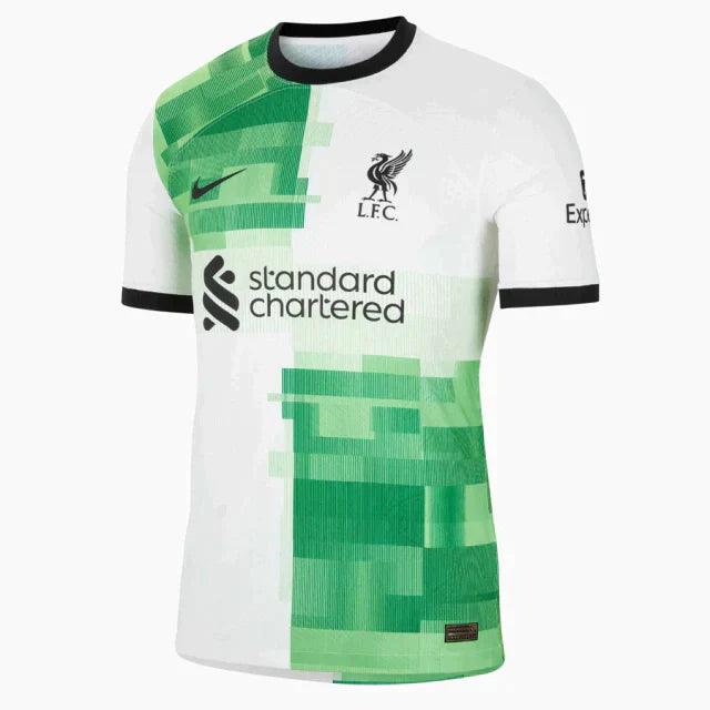 Camisa Liverpool Away 23/24 s/n° Hincha Masculina - Blanco e Verde