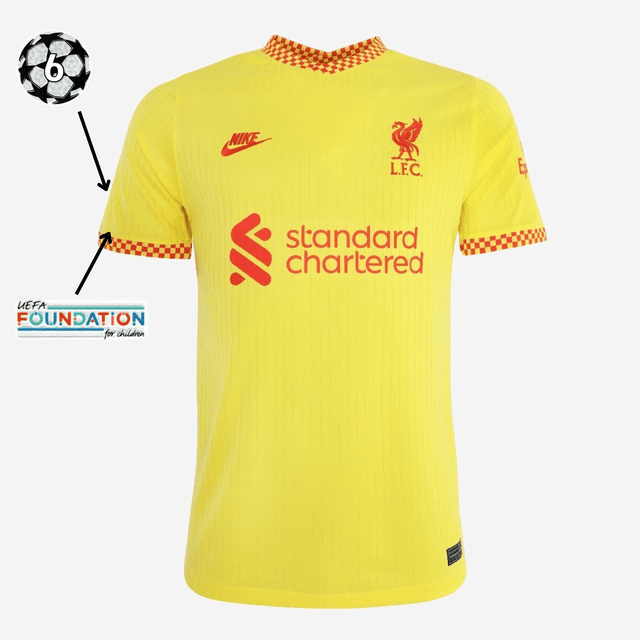 Camisa Liverpool III [UEFA Champions League] 21/22 Nike - Amarillo