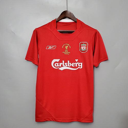 Camiseta Liverpool Retro 2005 - Rojo