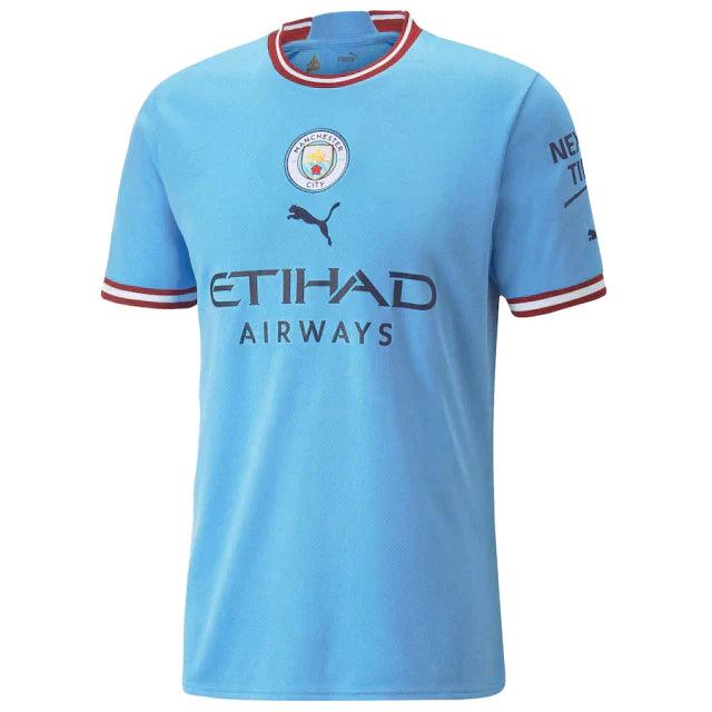 Camisa Manchester City Home 22/23 s/n° Hincha Masculina - Azul