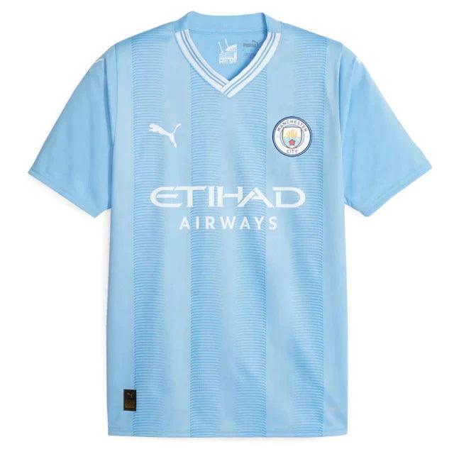 Camisa Manchester City Home 23/24 s/n° Hincha Masculina - Azul