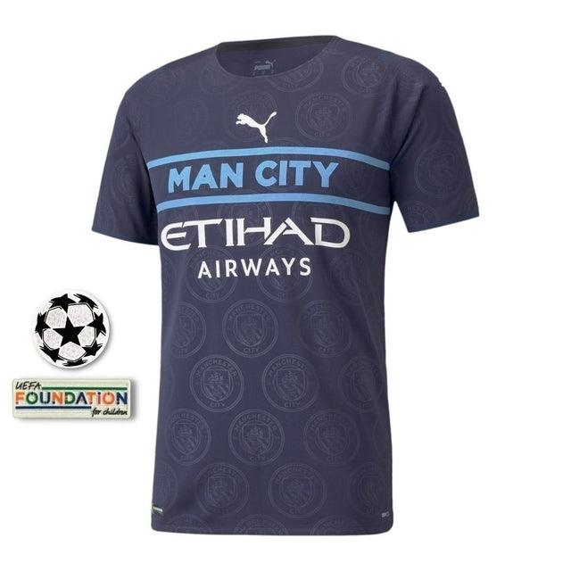 Camisa Manchester City III [UEFA Champions League] 21/22 Puma - Azul Oscuro