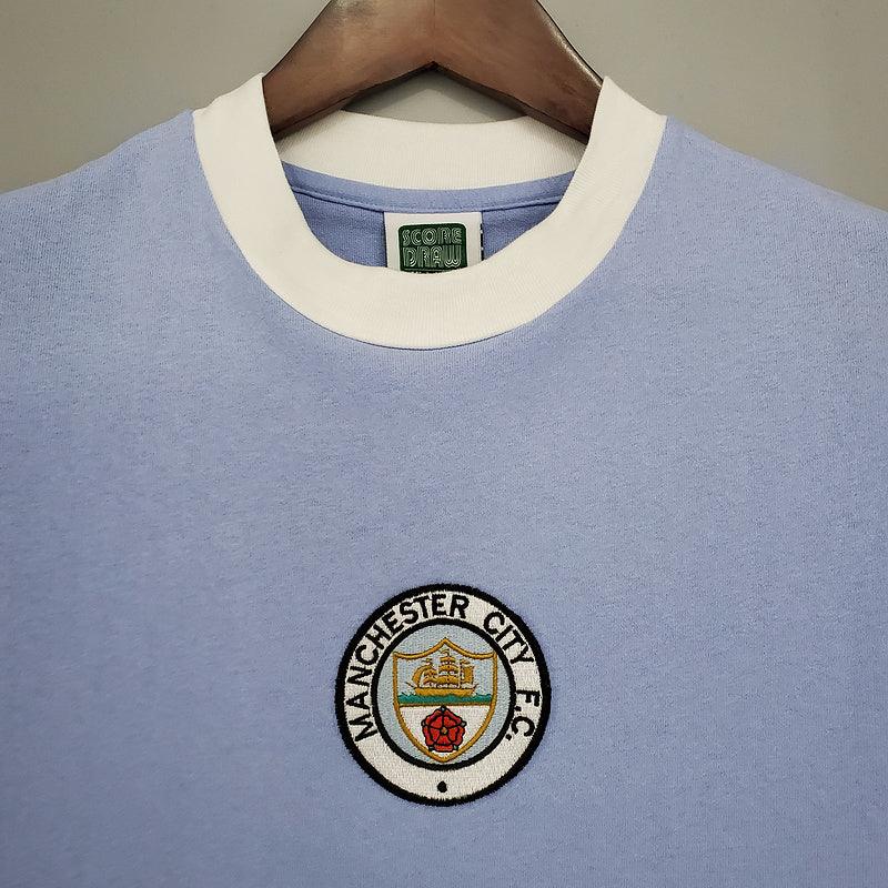 Camiseta Manchester City Retro 1972 - Azul