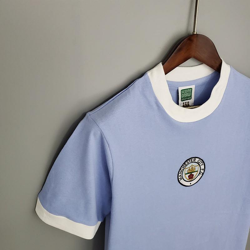 Camiseta Manchester City Retro 1972 - Azul