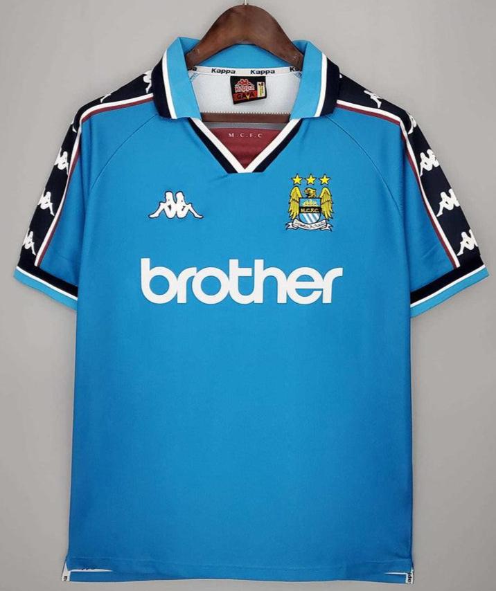 Camiseta Manchester City Retro 1997/1998 - Azul