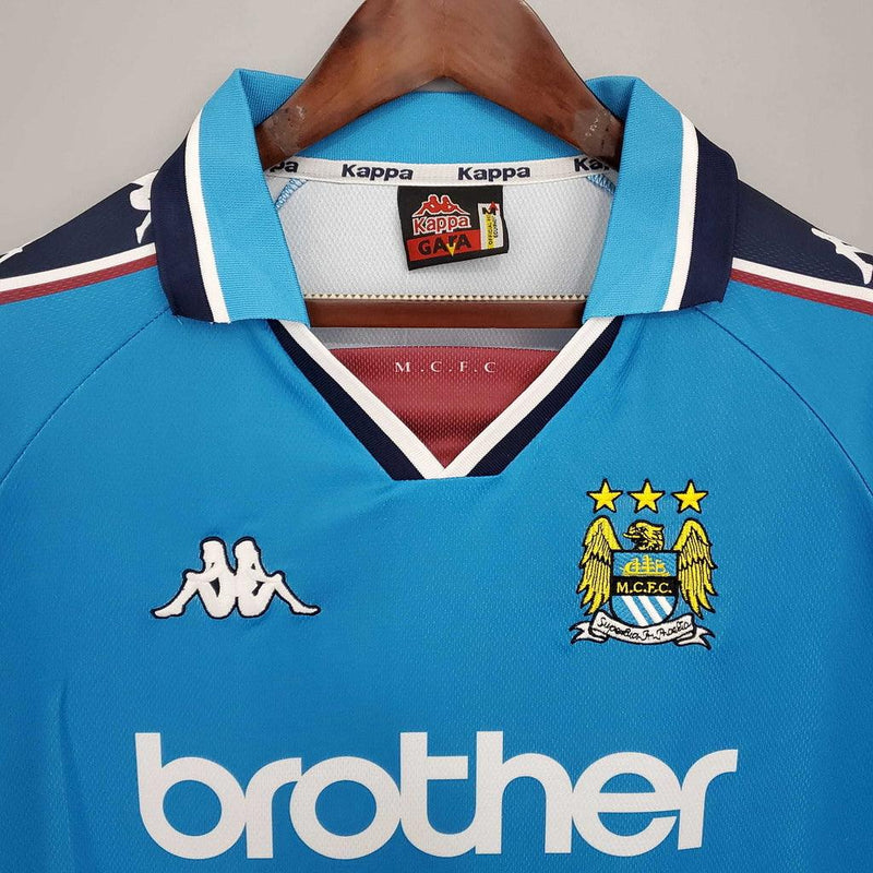 Camiseta Manchester City Retro 1997/1998 - Azul