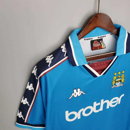 Camiseta Manchester City Retro 1997/1998 - Azul