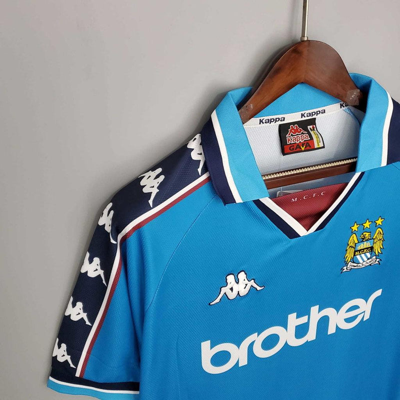 Camiseta Manchester City Retro 1997/1998 - Azul