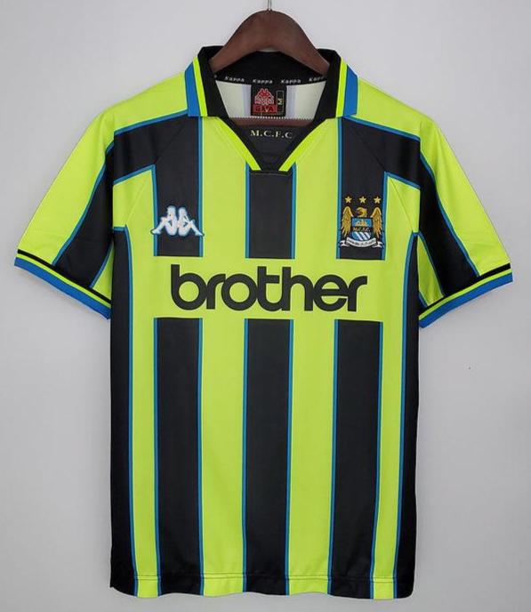 Camiseta Manchester City Retro 1998/1999 - Amarillo/Negro