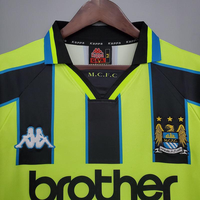 Camiseta Manchester City Retro 1998/1999 - Amarillo/Negro