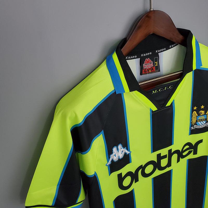 Camiseta Manchester City Retro 1998/1999 - Amarillo/Negro