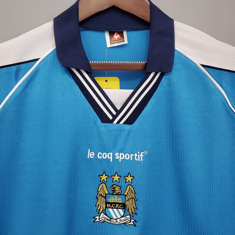 Camiseta Manchester City Retro 1999/2001 - Azul