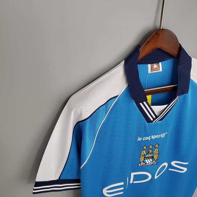 Camiseta Manchester City Retro 1999/2001 - Azul