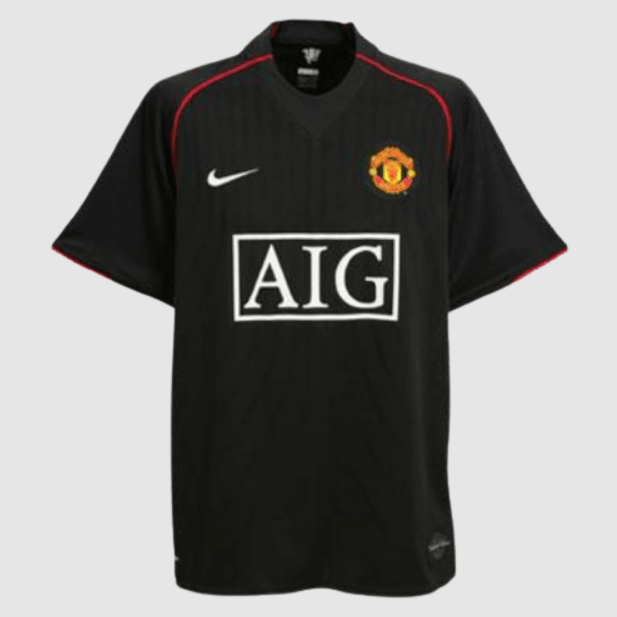 Camiseta Manchester United Retro 2007/08 - Negro