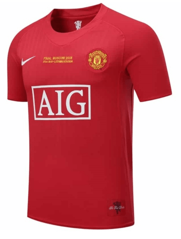 Camiseta Manchester United Retro 2007/08 - Rojo