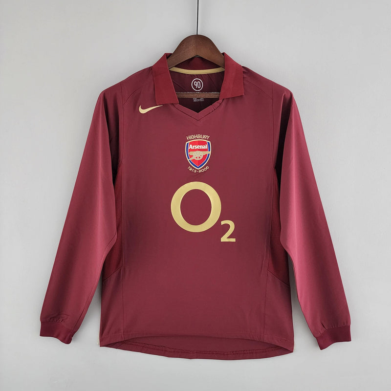 Camiseta Arsenal Retro 05/06 Manga Larga