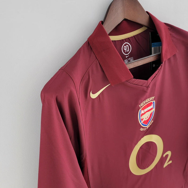 Camiseta Arsenal Retro 05/06 Manga Larga