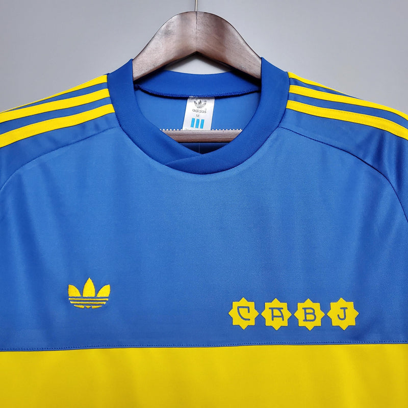 Camiseta Boca Juniors Retro 1981 Manga Larga - Azul