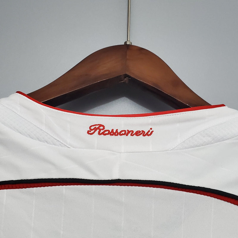 Camiseta AC Milan Retro Champions League 06/07 Manga Larga - Blanco