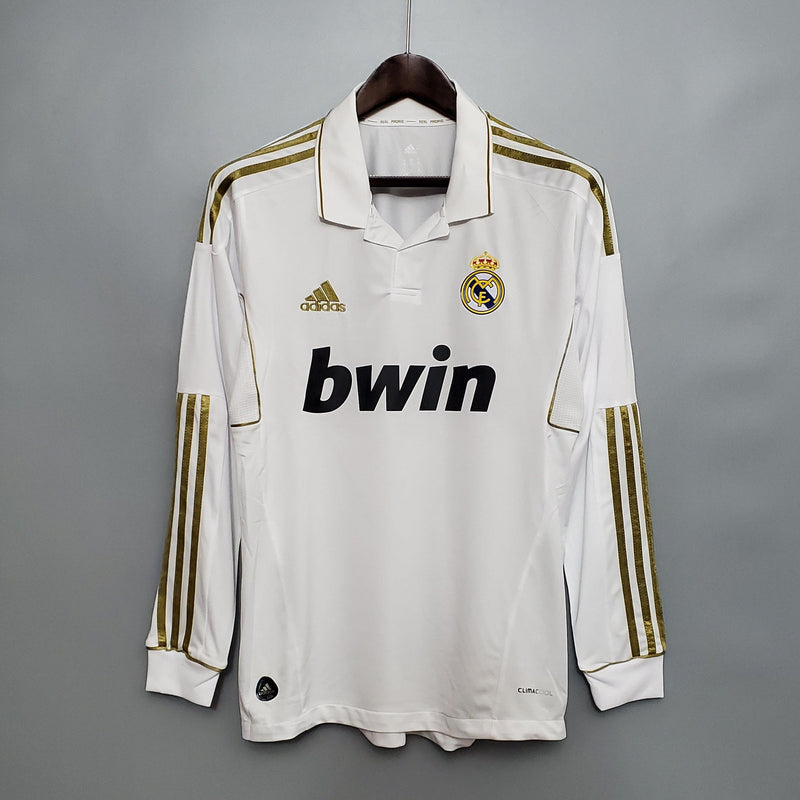 Camiseta Real Madrid Retro 2011/12 Manga Larga - Blanco