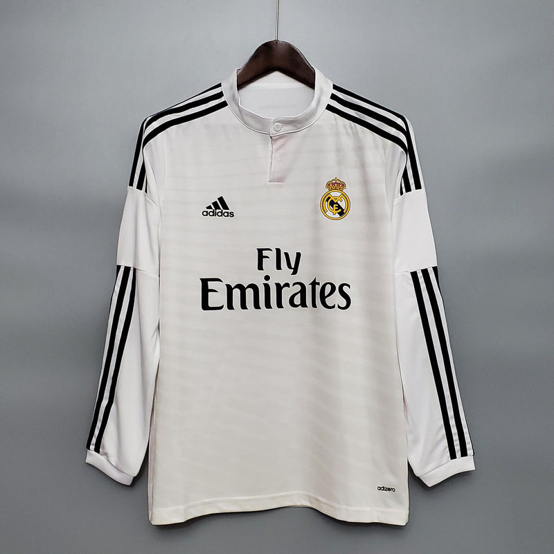 Camiseta Real Madrid Retro 2014/15 Manga Larga - Blanco