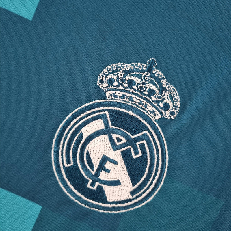 Camiseta Real Madrid Retro 2017/18 Manga Larga  - Azul