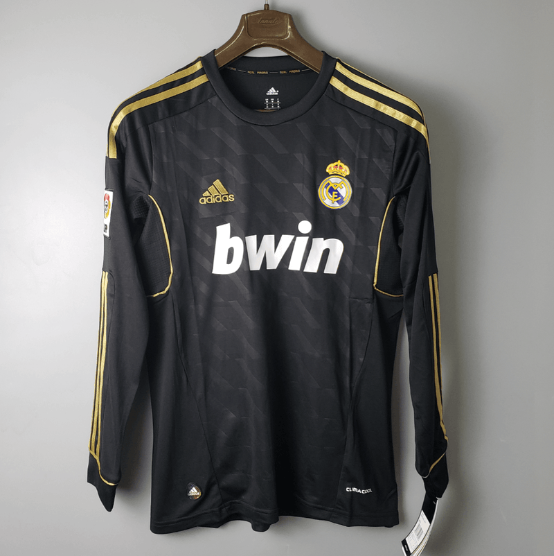 Camiseta Real Madrid Retro 2012 Manga Larga- Negro