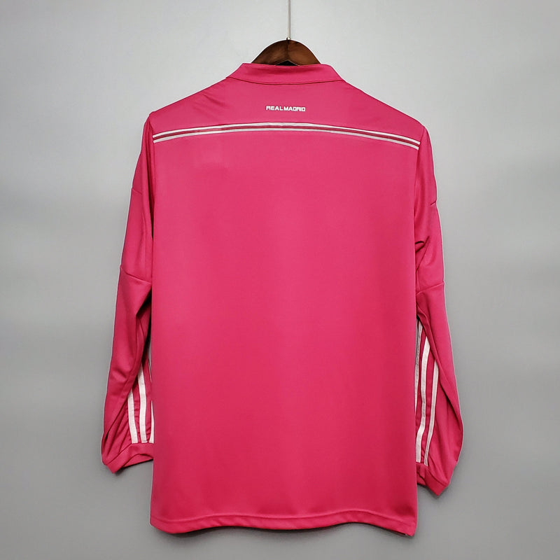 Camiseta Real Madrid Retro 14/15 Manga Larga - Rosa