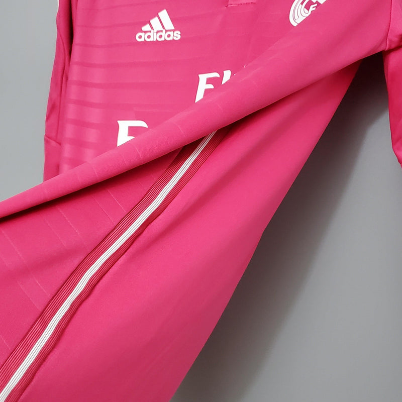 Camiseta Real Madrid Retro 14/15 Manga Larga - Rosa