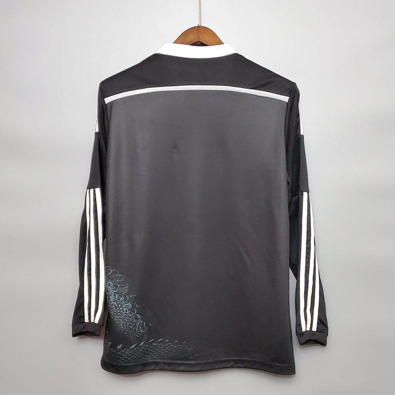 Camiseta Real Madrid Retro 14/15 Manga Larga- Negro