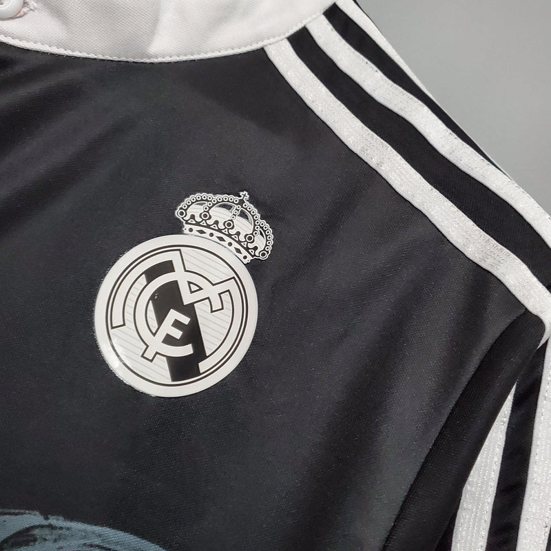 Camiseta Real Madrid Retro 14/15 Manga Larga- Negro