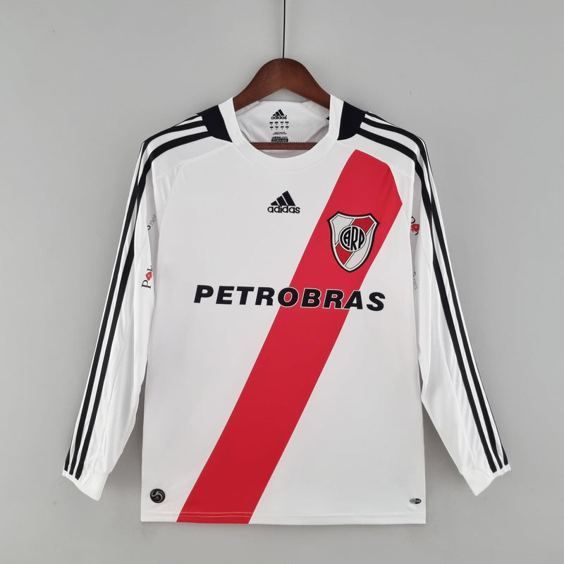 Camiseta River Plate Retro 2009/10 Manga Larga - Blanco